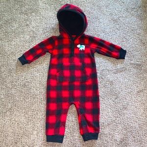 Carter’s Red Buffalo Check Fleece Jumper - 6 month